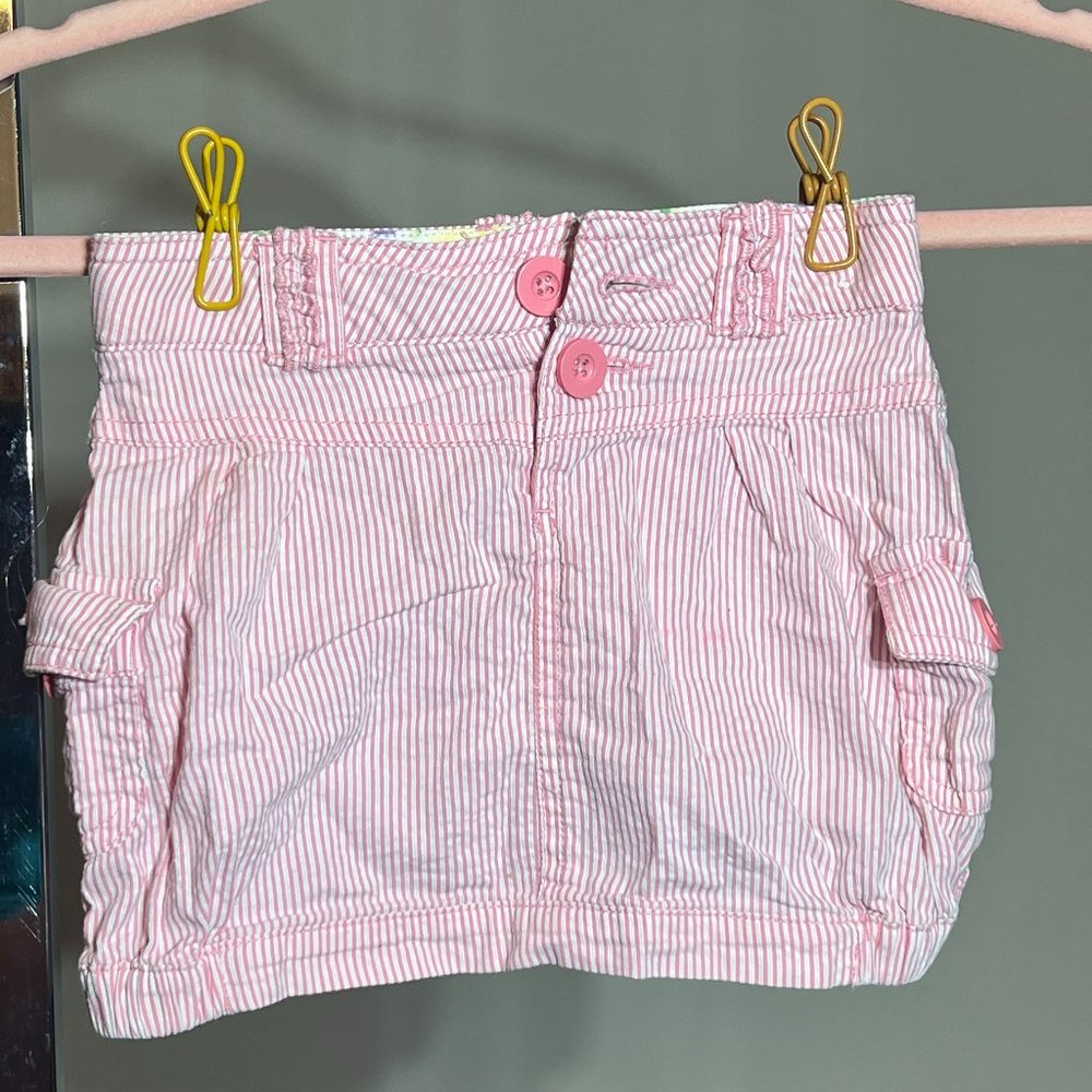 Pink striped skort
